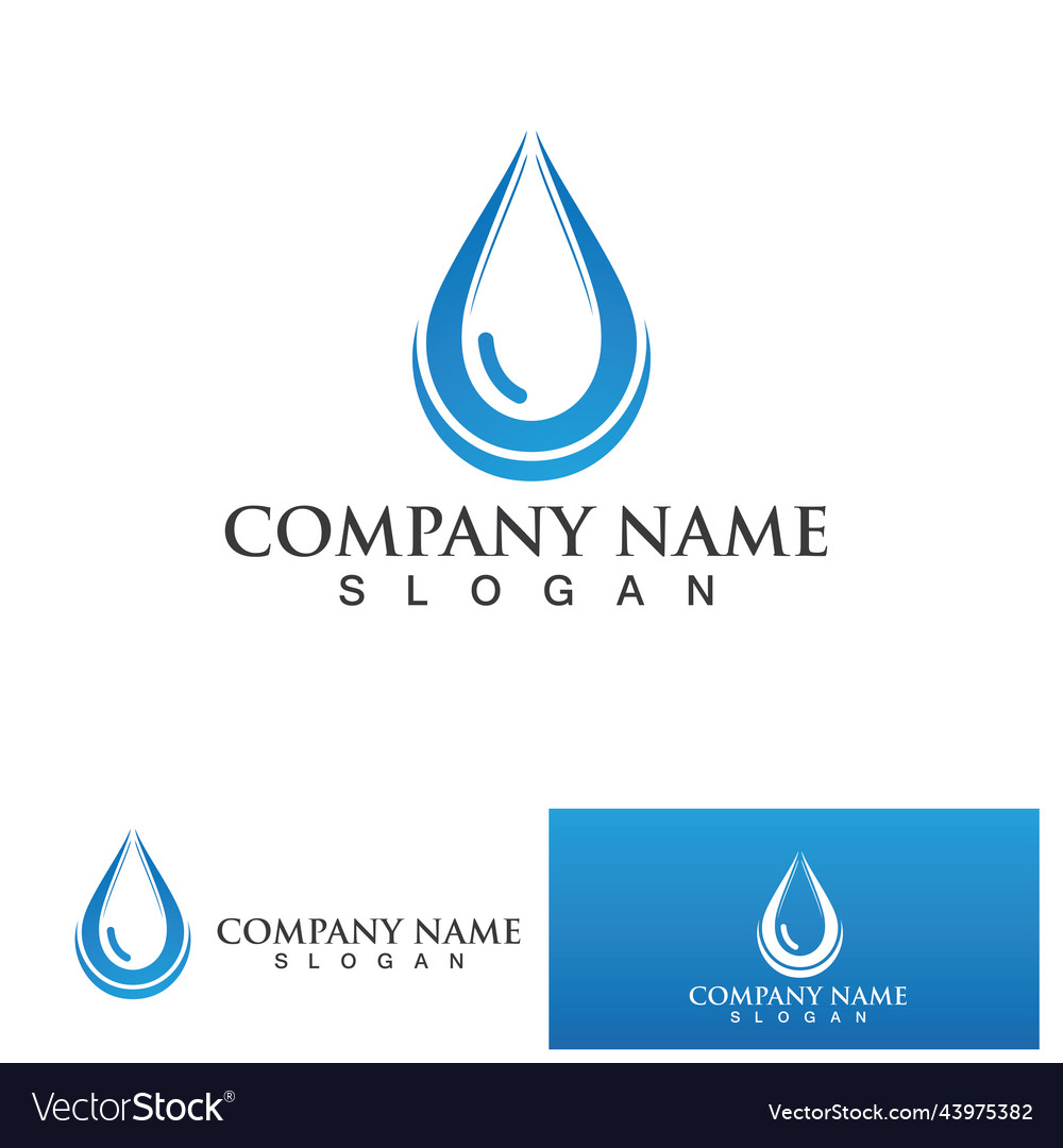 Water drop logo template Royalty Free Vector Image