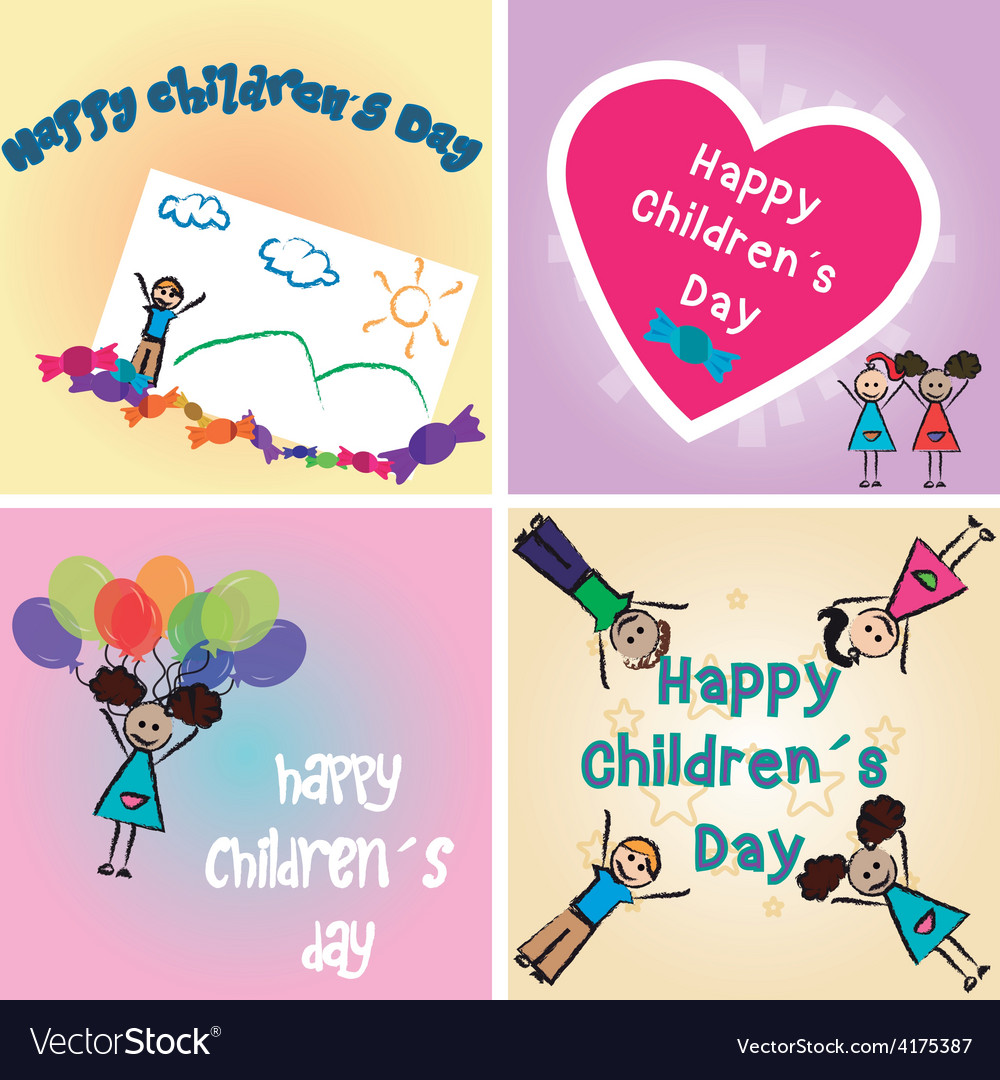 A set four colored backgrounds with different