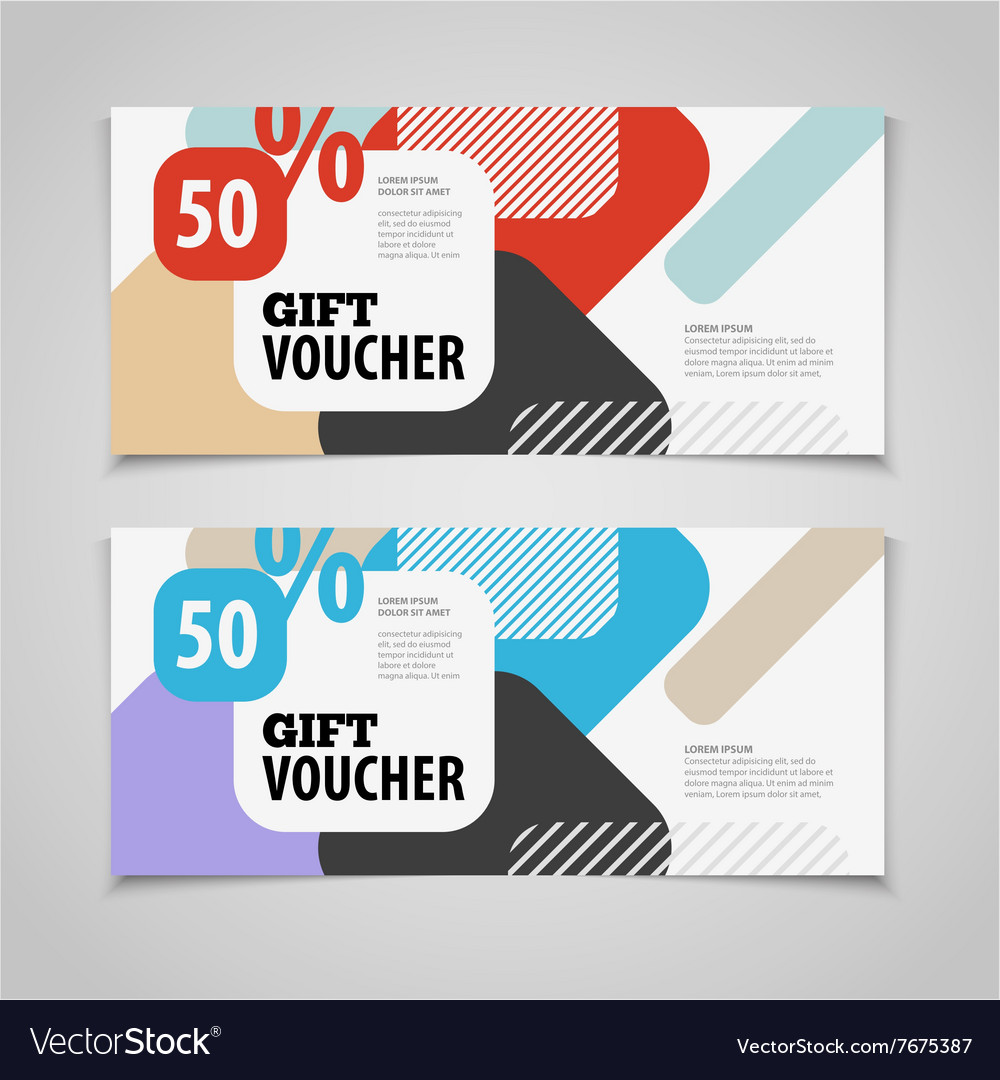 Abstrakter Geschenkgutschein oder Coupon Design Template