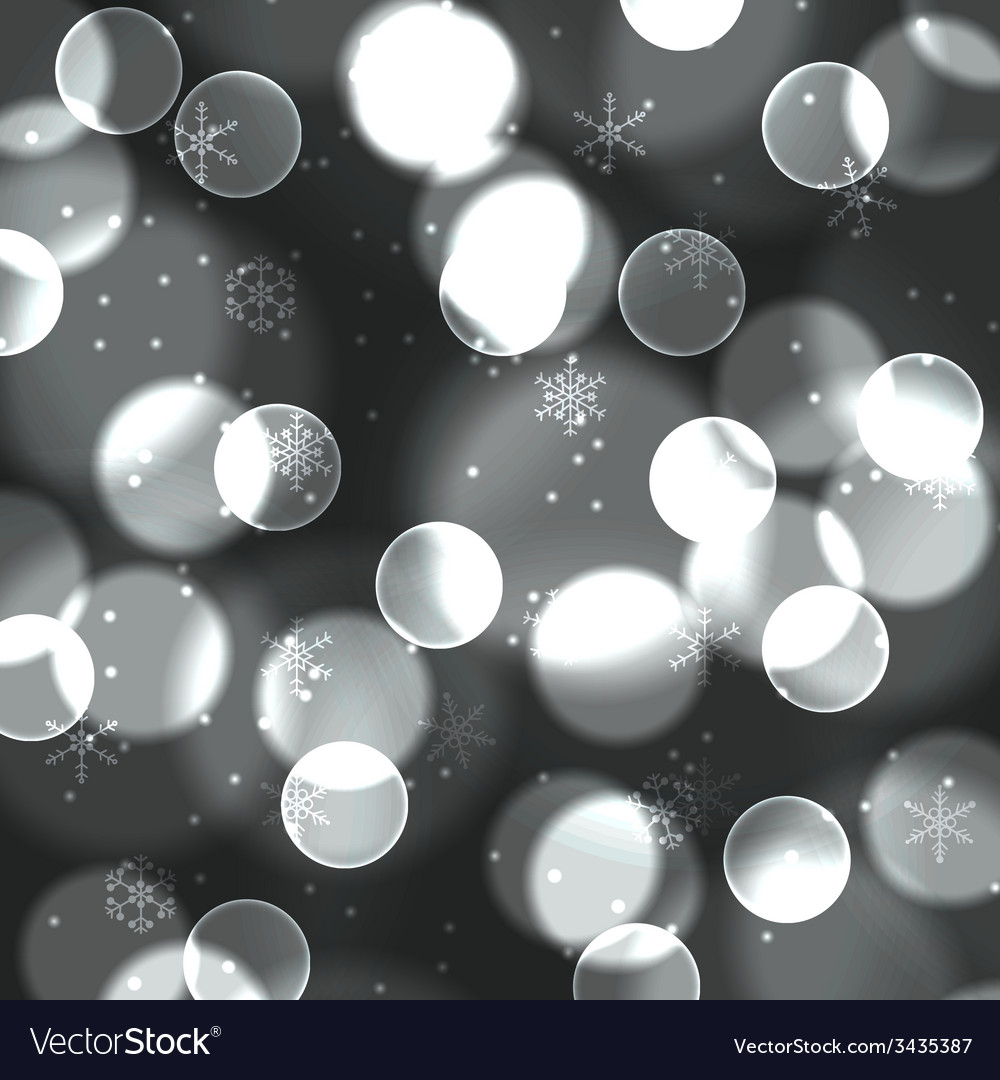 Abstract grayscale lights bokeh pattern eps10