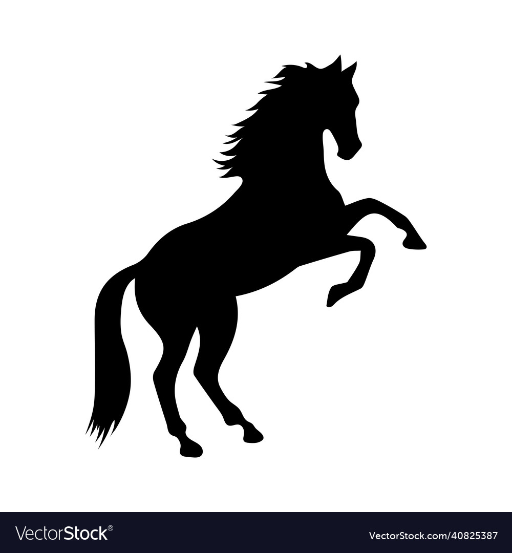 Black horse silhouette Royalty Free Vector Image