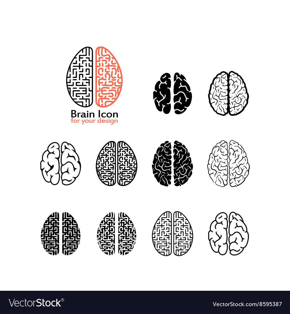 Brain Icon Set - Idea & Intellect