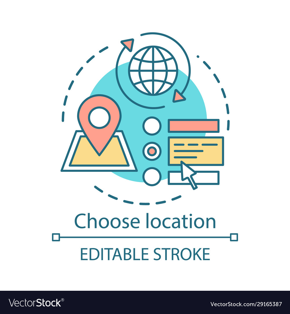 Choose location concept icon planning travel