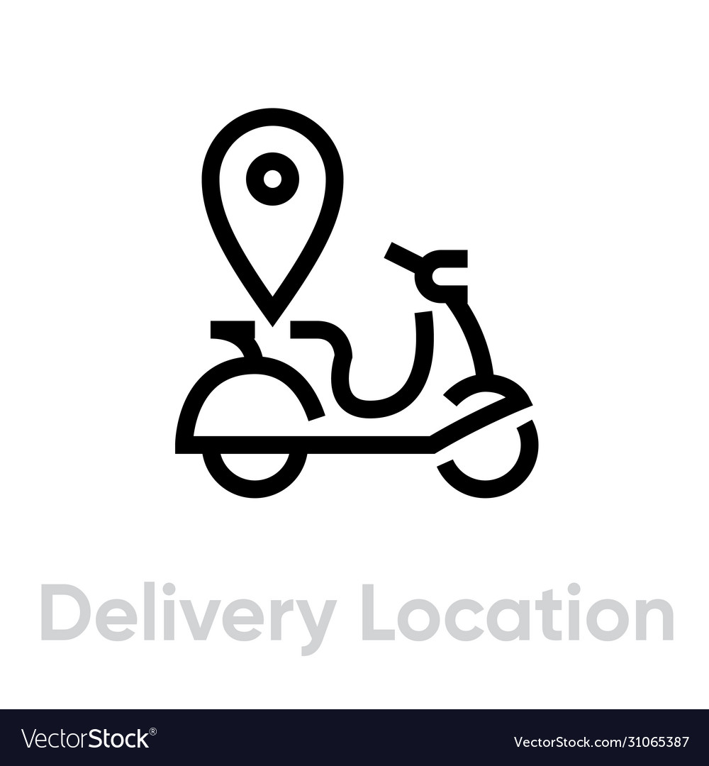 Delivery location icon editable line