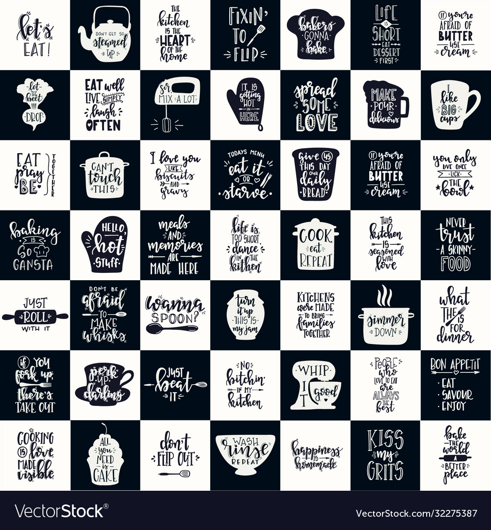 Hand drawn typography poster set conceptual