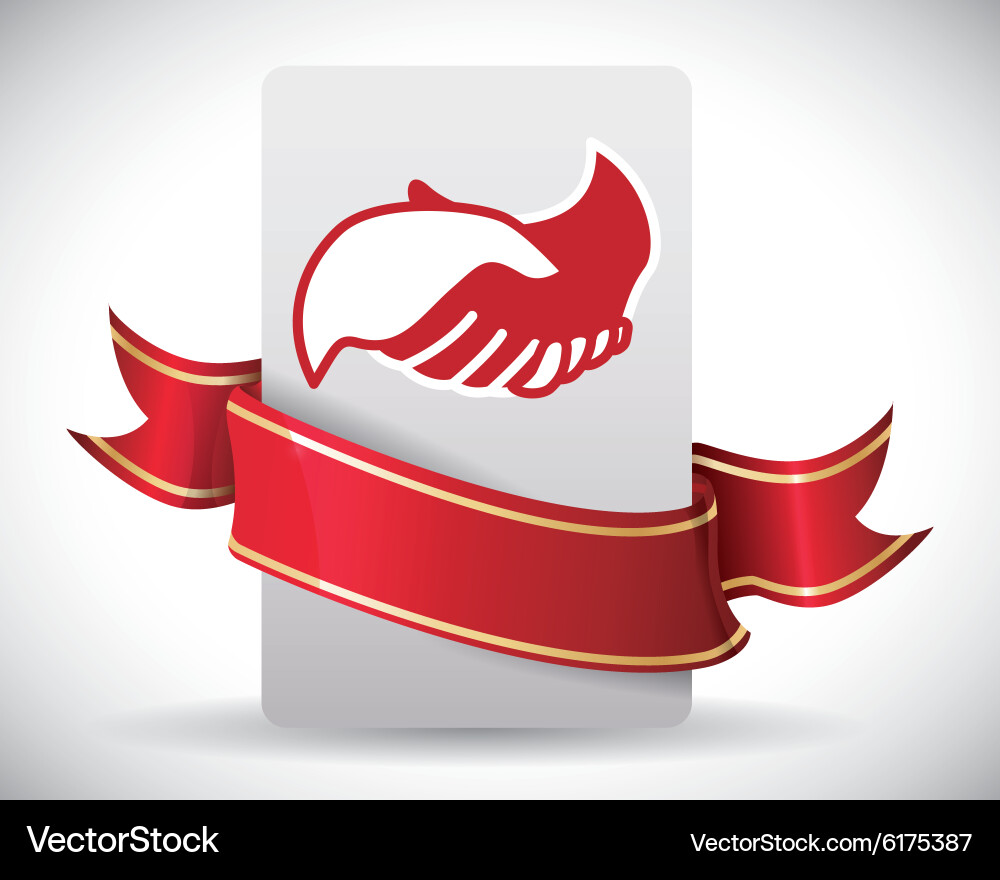 Hand shake design Royalty Free Vector Image - VectorStock