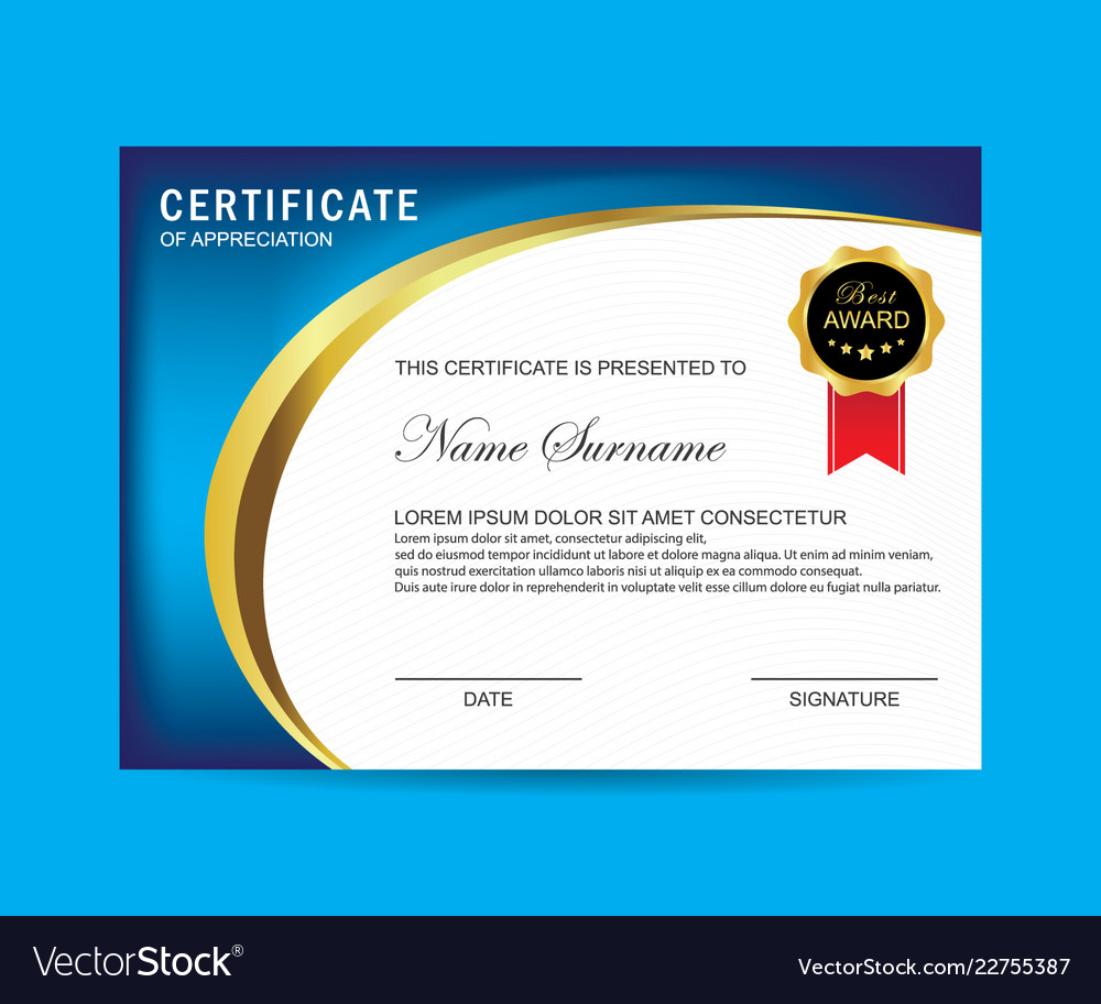 Modern certificate Royalty Free Vector Image - VectorStock