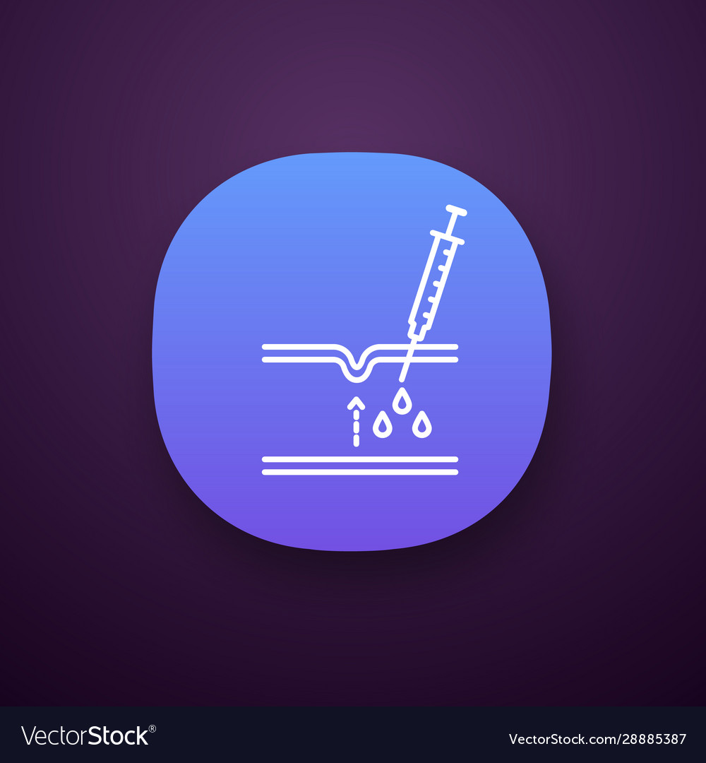 Neurotoxin injection app icon Royalty Free Vector Image