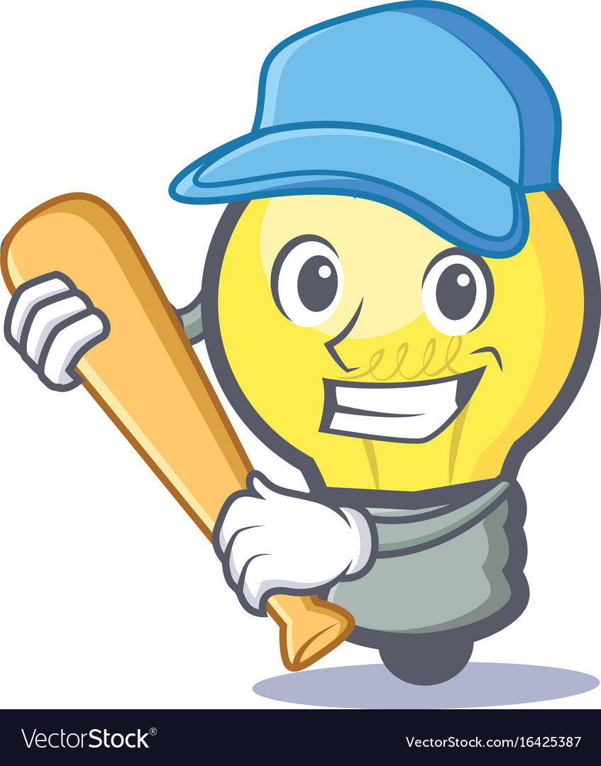 Smiling Light Bulb Character