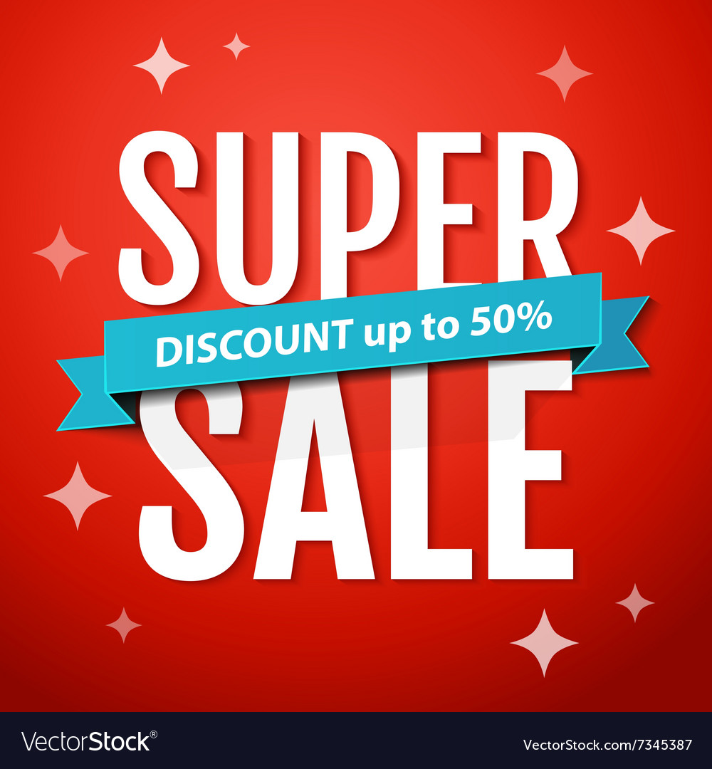 Super sale banner design template Royalty Free Vector Image