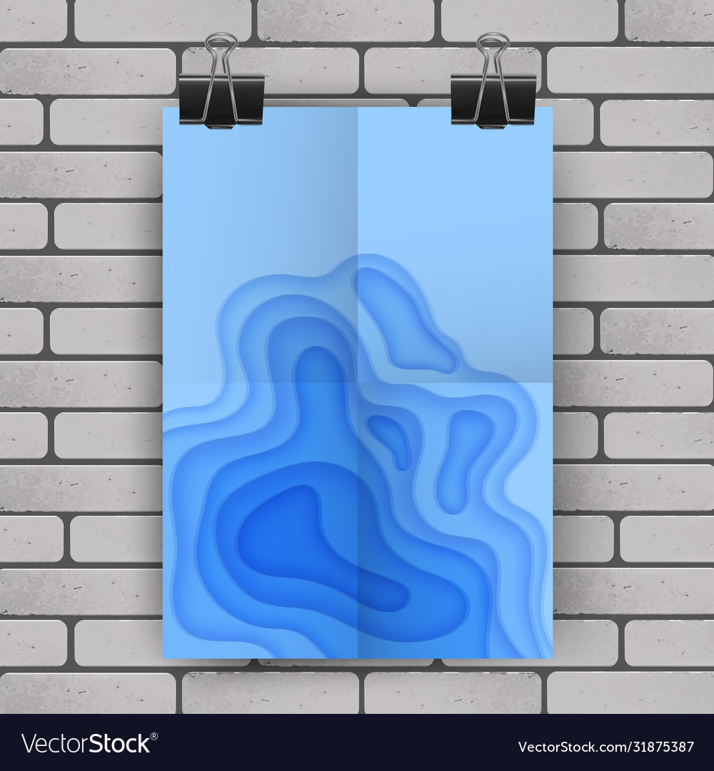 Template a4 format in paper cut style design