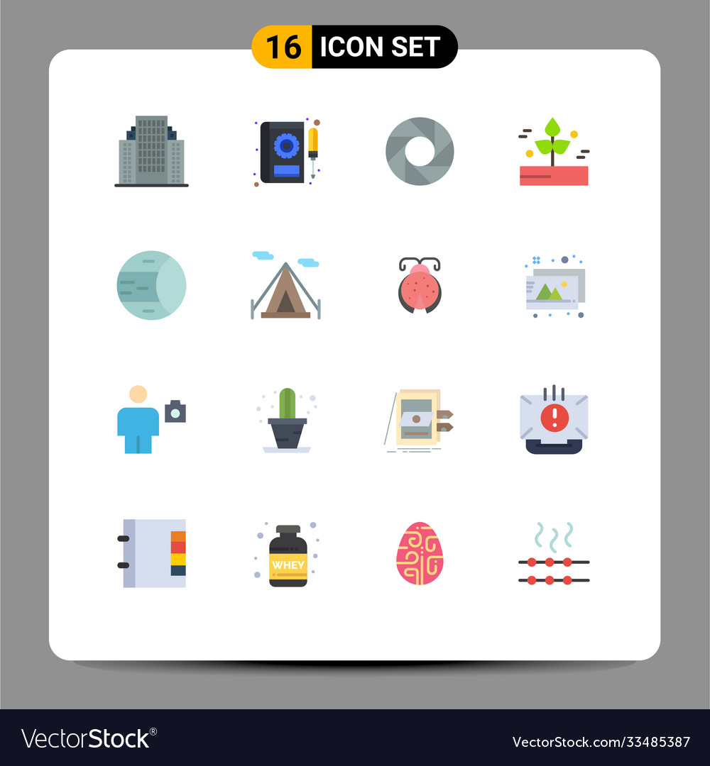 Universal icon symbols group 16 modern flat