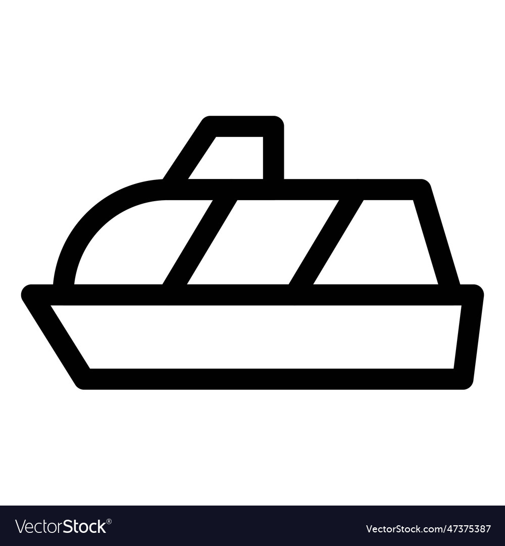 Water taxi used for travel and tourism Royalty Free Vector