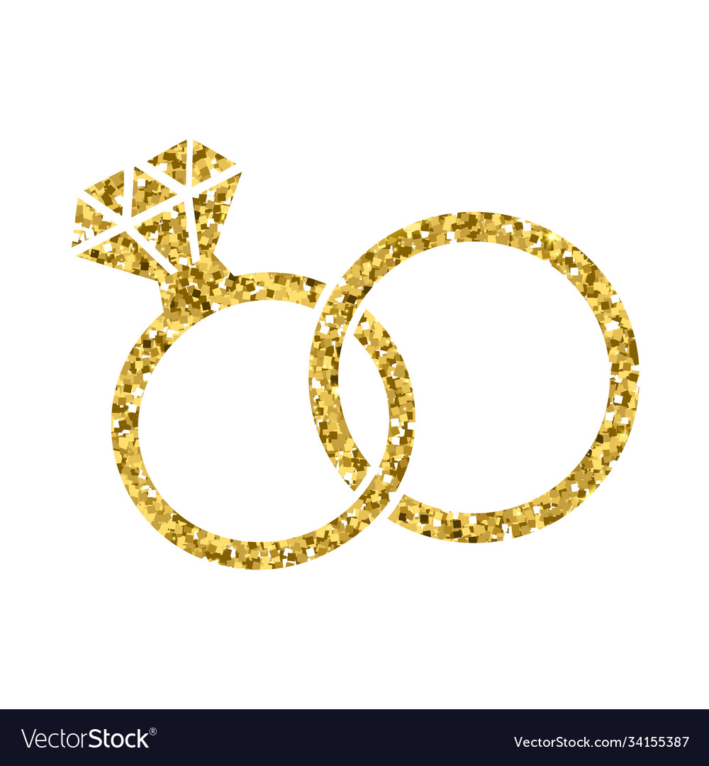 Wedding ring diamond modern minimal design Vector Image