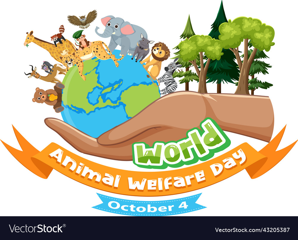 World animal welfare day october 4 Royalty Free Vector Image World animal welfare day october 4 Royalty Free Vector Image