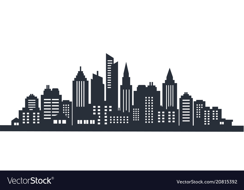 City silhouette land scape landscape