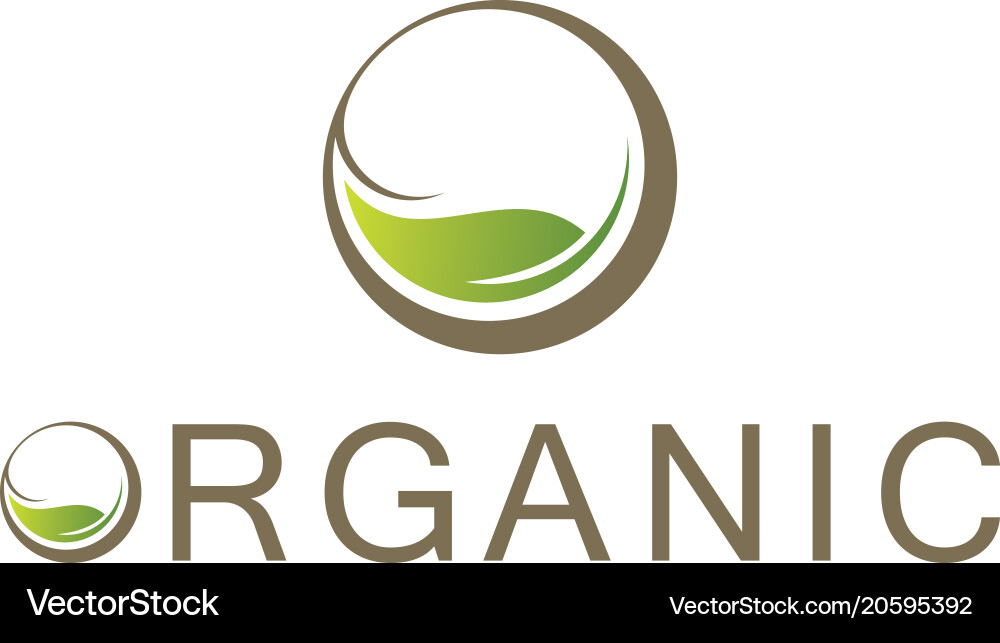 Organic leaf logo Royalty Free Vector Image - VectorStock
