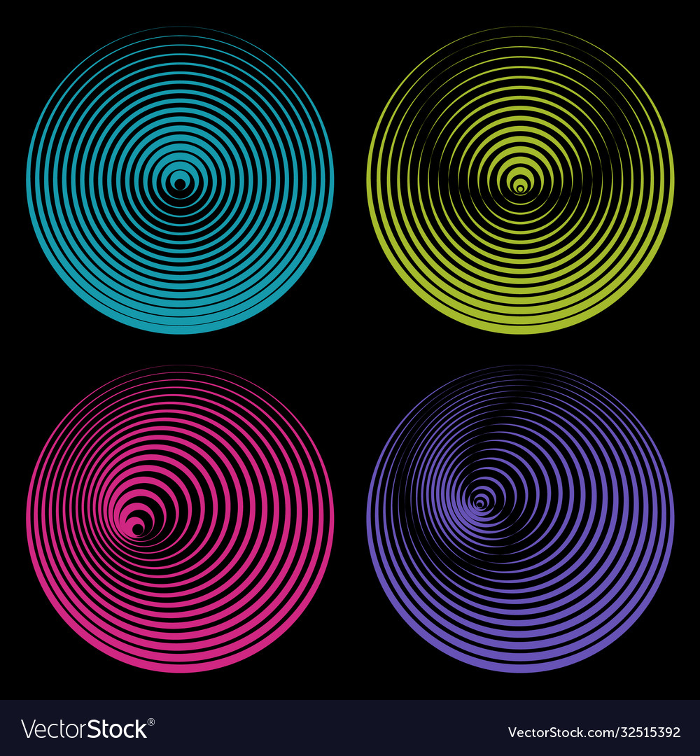 Set round elements from lines vector image Set round elements from lines
