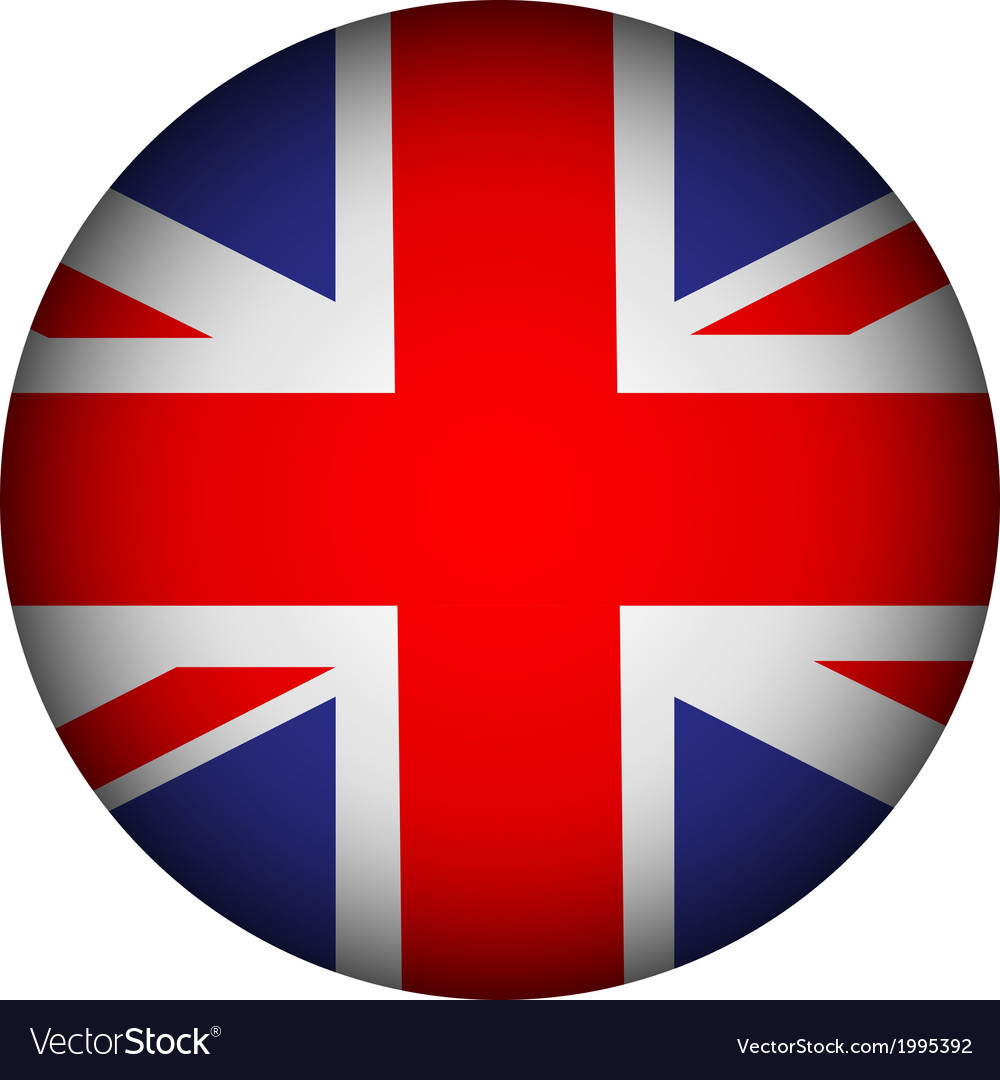 Download UK flag button Royalty Free Vector Image - VectorStock