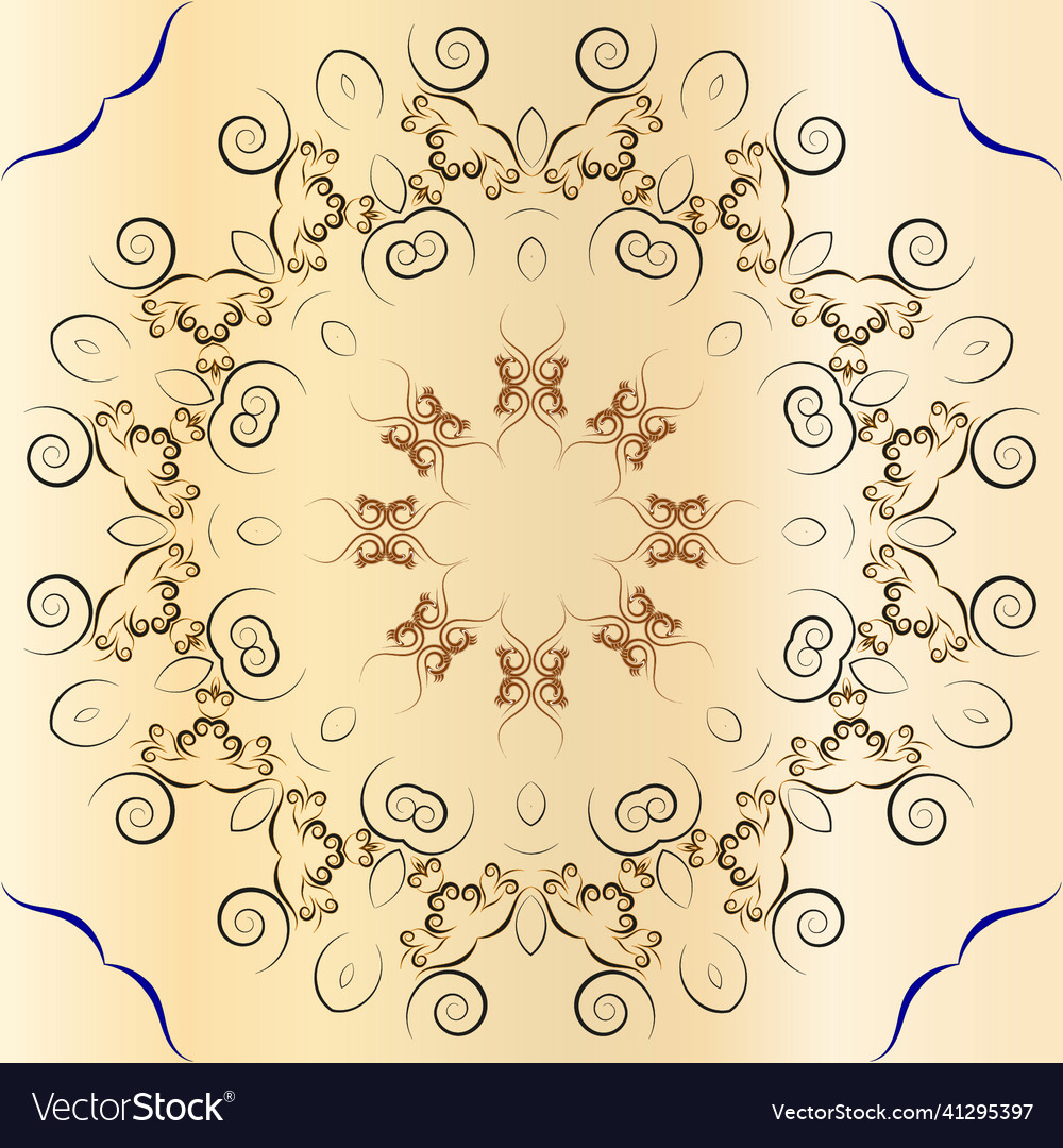 A symmetrical pattern of abstract shapes