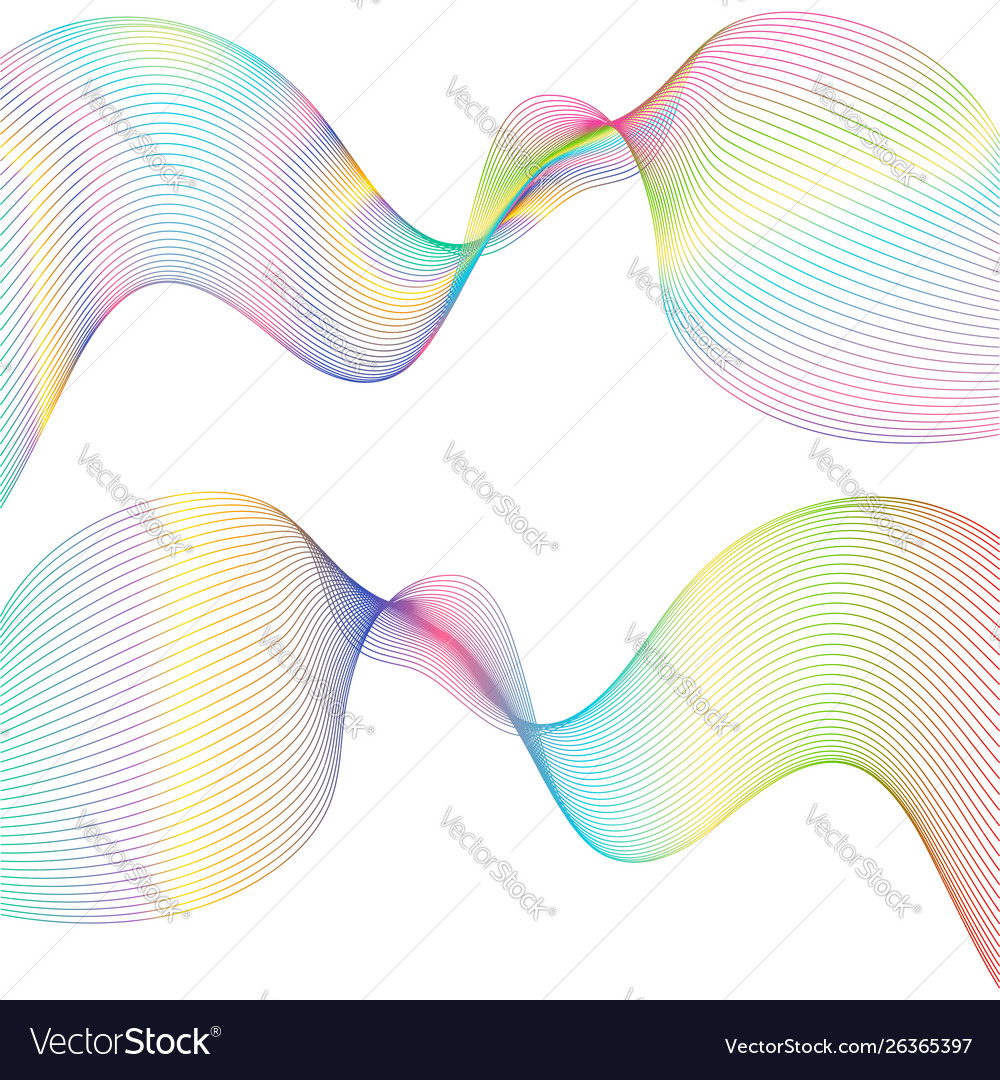 Abstract background with gradient waves vector image Abstract background with gradient waves