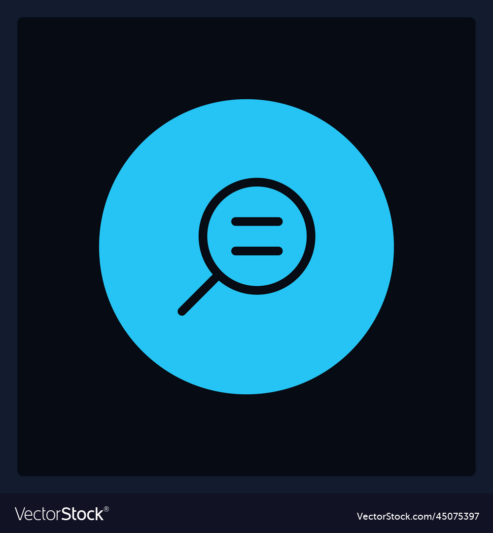 Active real size zoom button ui element template vector image Active real size zoom button ui element template
