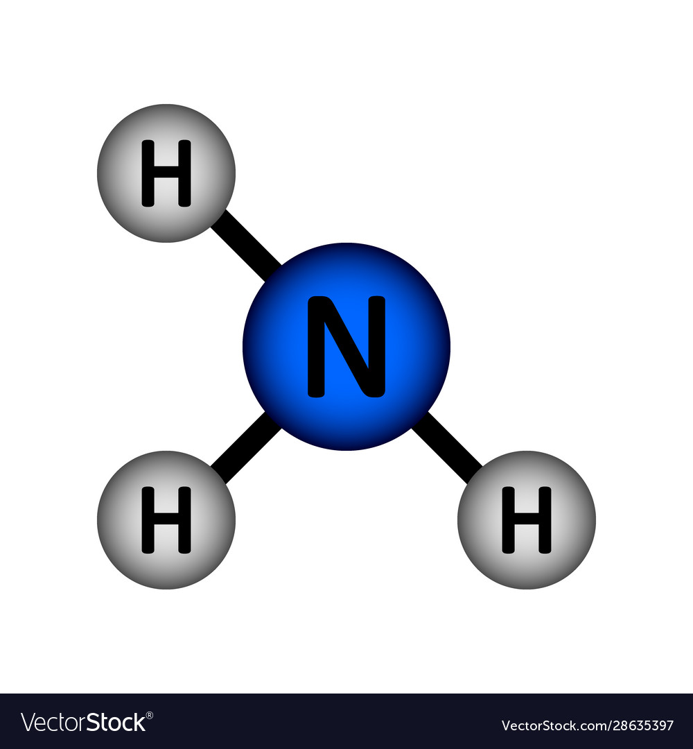 Ammonia molecule icon Royalty Free Vector Image