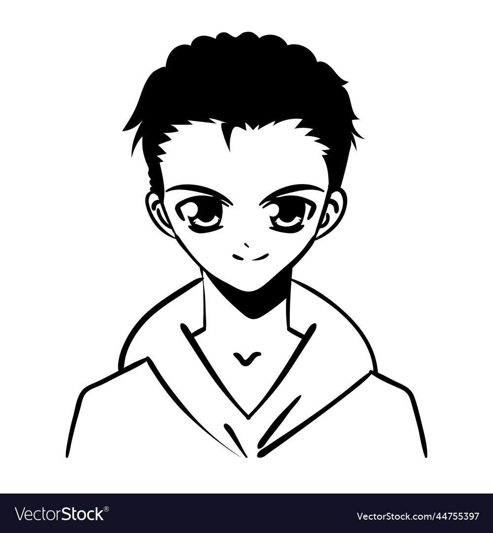 Anime male avatar Royalty Free Vector Image - VectorStock