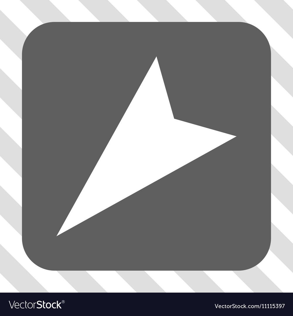 Arrowhead left-down rounded square button