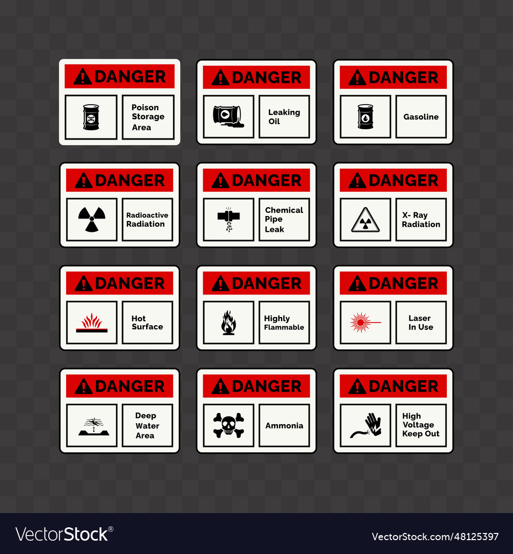 Danger collection sign and symbol design