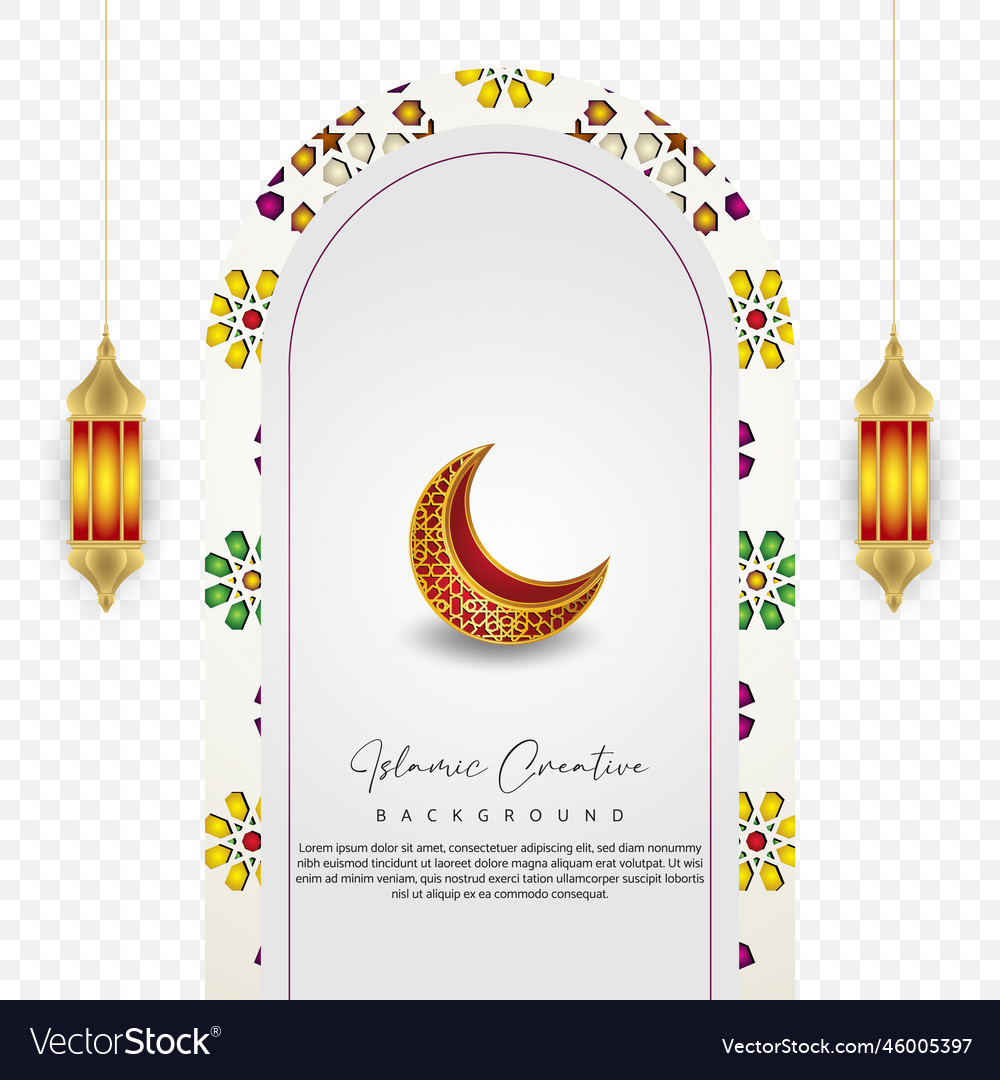 Elegant mosque gate design islamic creative Vector Image