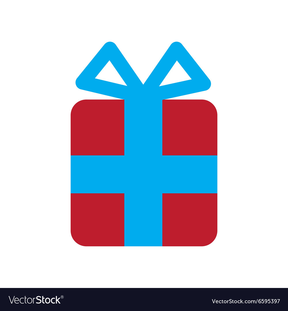 Flat icon with long shadow christmas gift