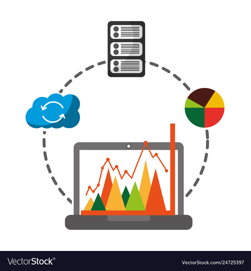 Laptop computer with set icons