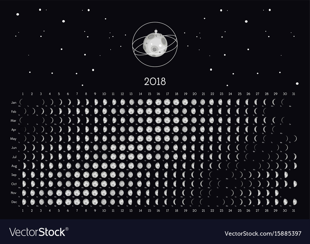 moon-calendar-2018-royalty-free-vector-image-vectorstock