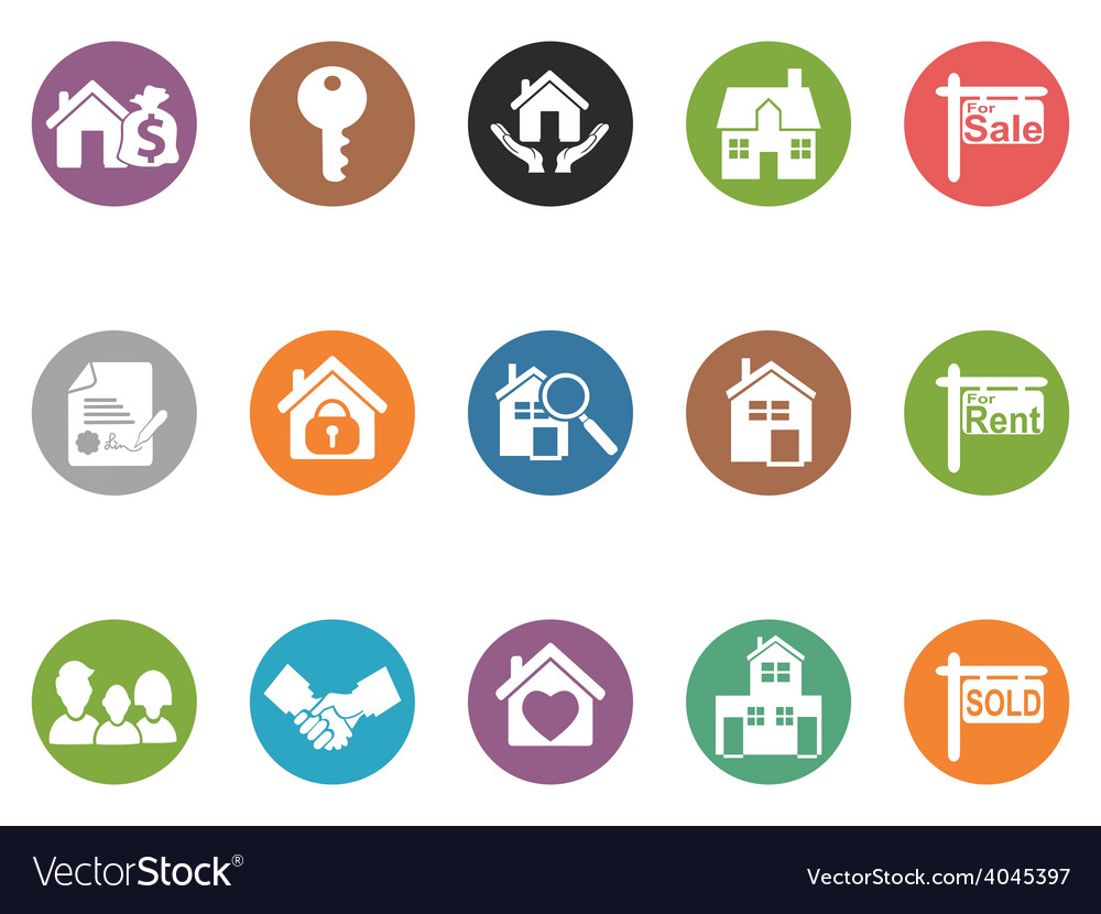 Real estate button icons