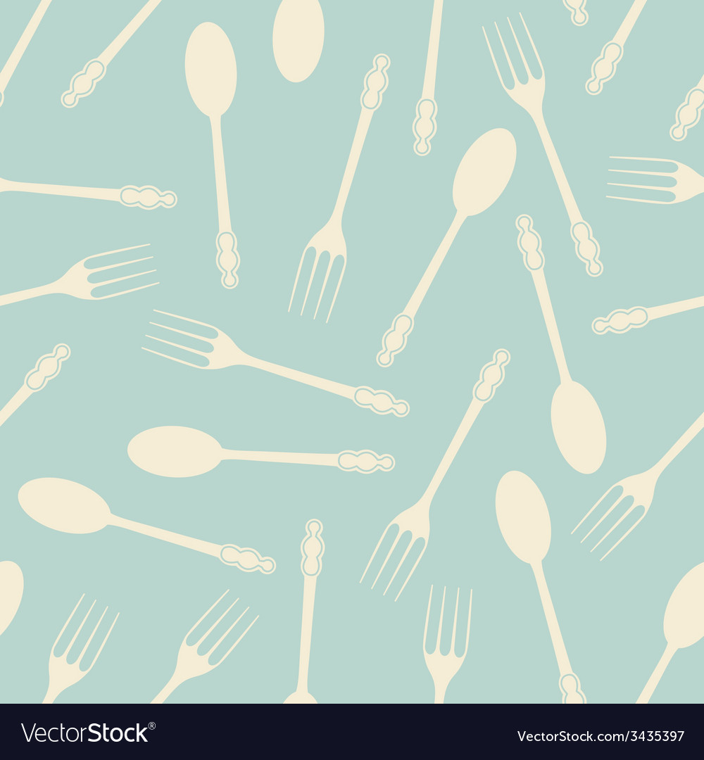 Retro Spoon and Fork Pattern