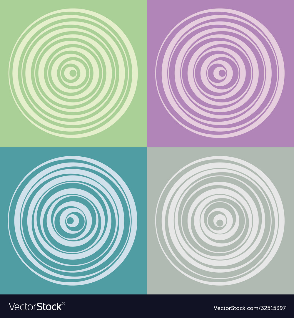 Set round elements from lines vector image Set round elements from lines