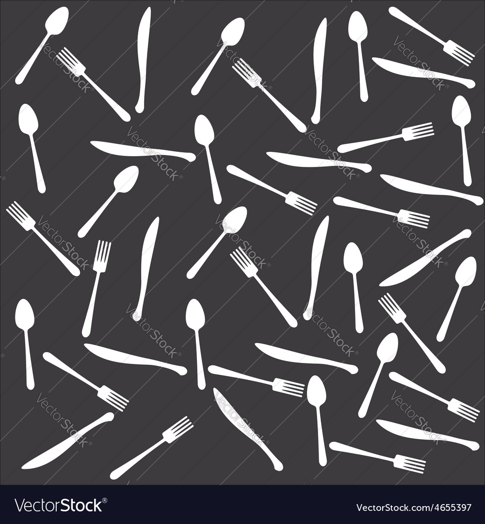 Spoon fork and knife on black background texture