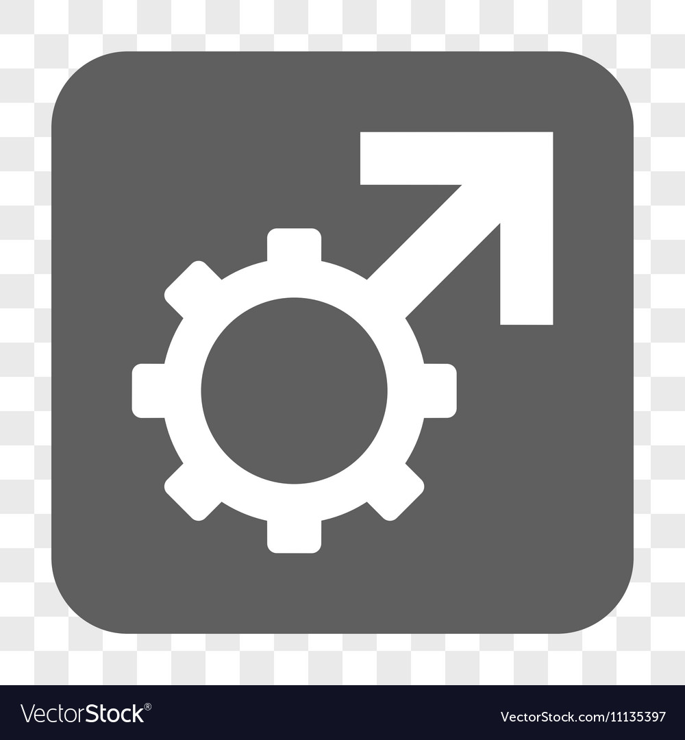 Technological potence rounded square button