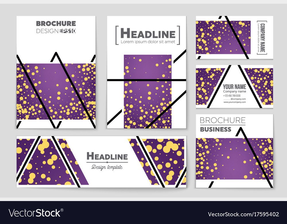 Abstract layout background set for art