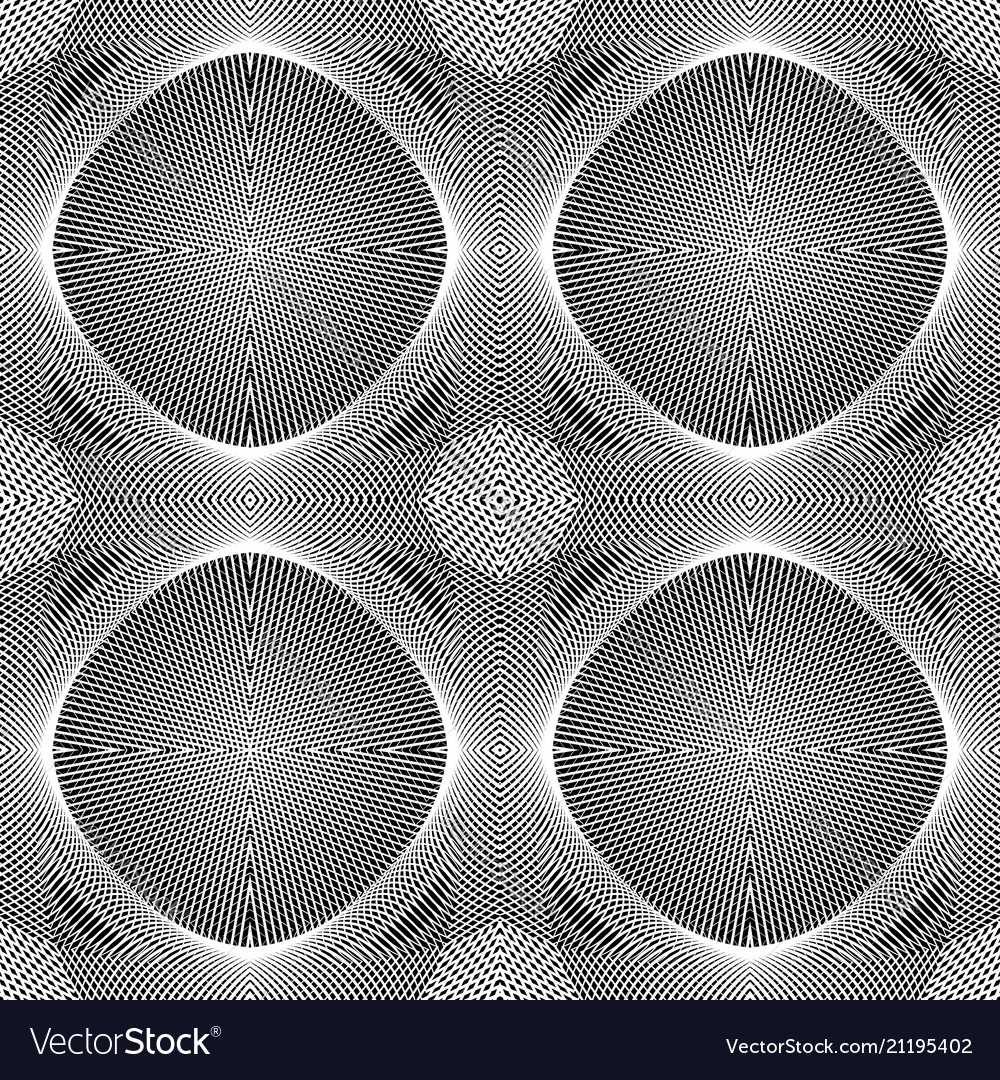 Design seamless monochrome ellipse pattern vector image Design seamless monochrome ellipse pattern