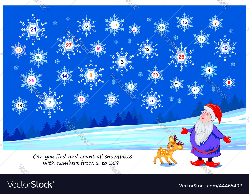 Logic puzzle game for kids can you find and count vector image Logic puzzle game for kids can you find and count