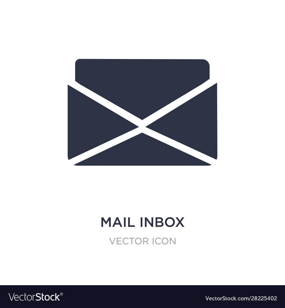 Mail inbox icon on white background simple