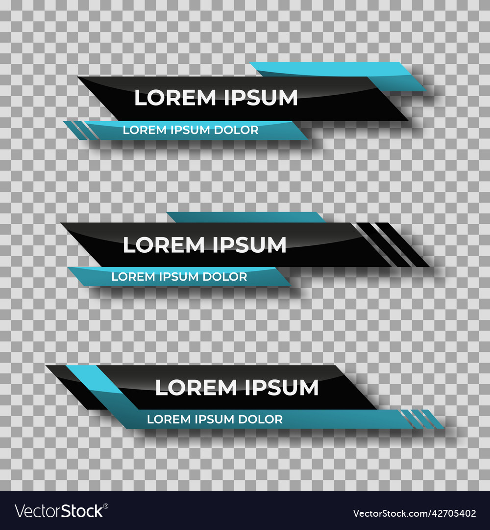 Modern geometric lower third banner template Vector Image