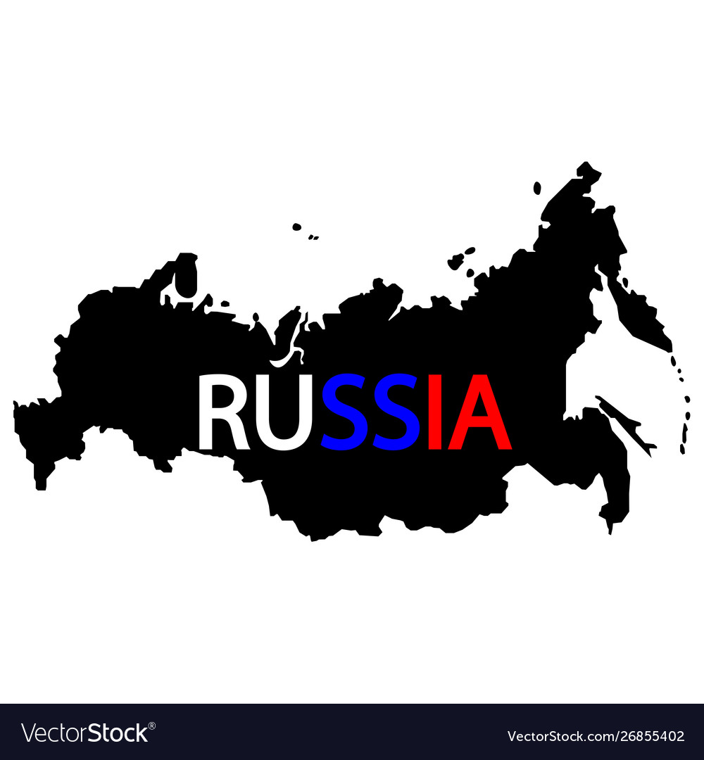 Flag map of russia Royalty Free Vector Image - VectorStock