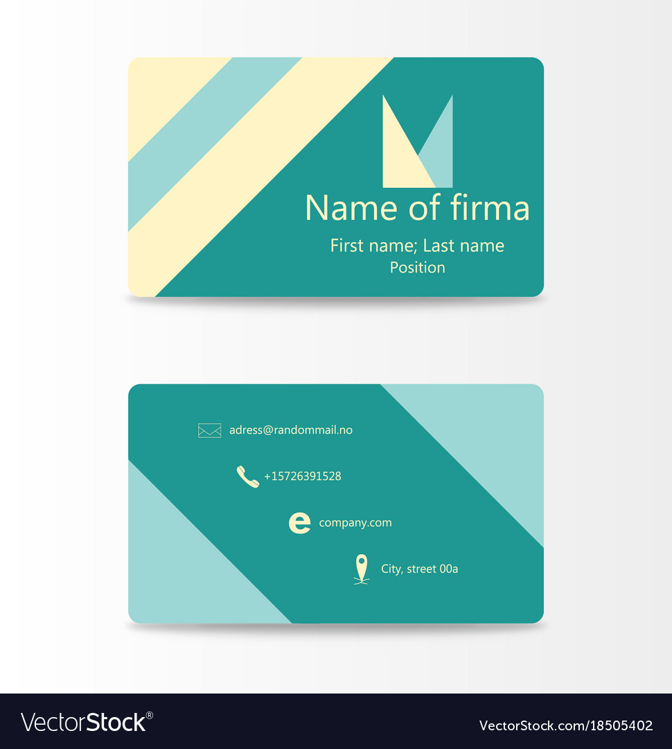 variety of detailed horizontal business cards on vector image horizontal business card