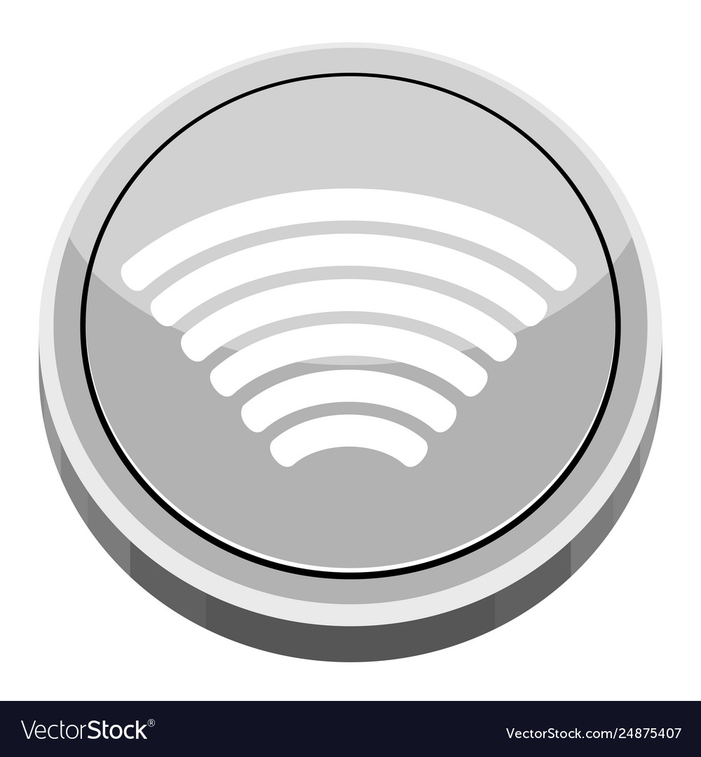 3d app button with a wifi icon