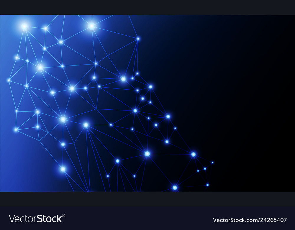 Abstract network connection dots and lines