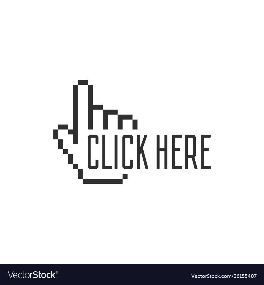Click here button vector image Click here button