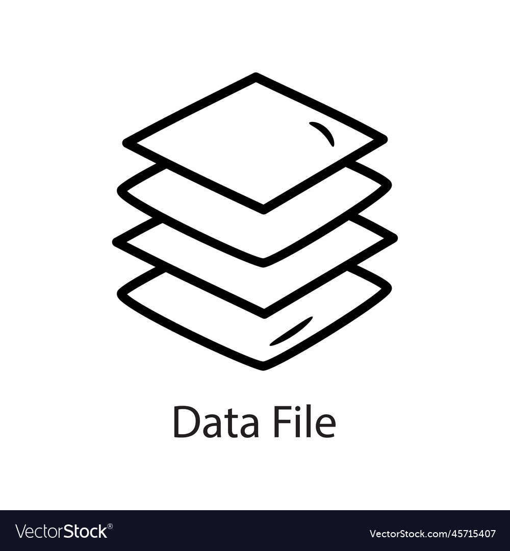 Data file outline icon design s